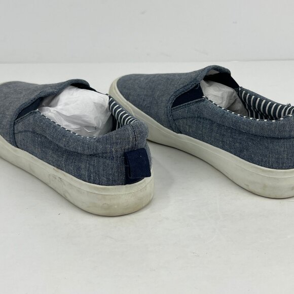 Joe Fresh Kids Loafers Size 1 Blue Round Toe Low Top Flat Heel Pull On - Picture 3 of 6